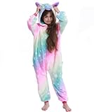 Z-YQL Girls Soft Unicorn Onesie Pyjamas Unicorn Sleepsuit for Kids Pink