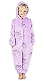 CityComfort Glow in The Dark Onesie Kids Onesies for Girls Rainbow Unicorn Pyjamas 3-14 Years Old (Purple, 7-8 Years)