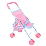 Bella And Friends Kids Flat Fold Folding Pushchair Stroller Toy For Dolls (Pink and Blue)